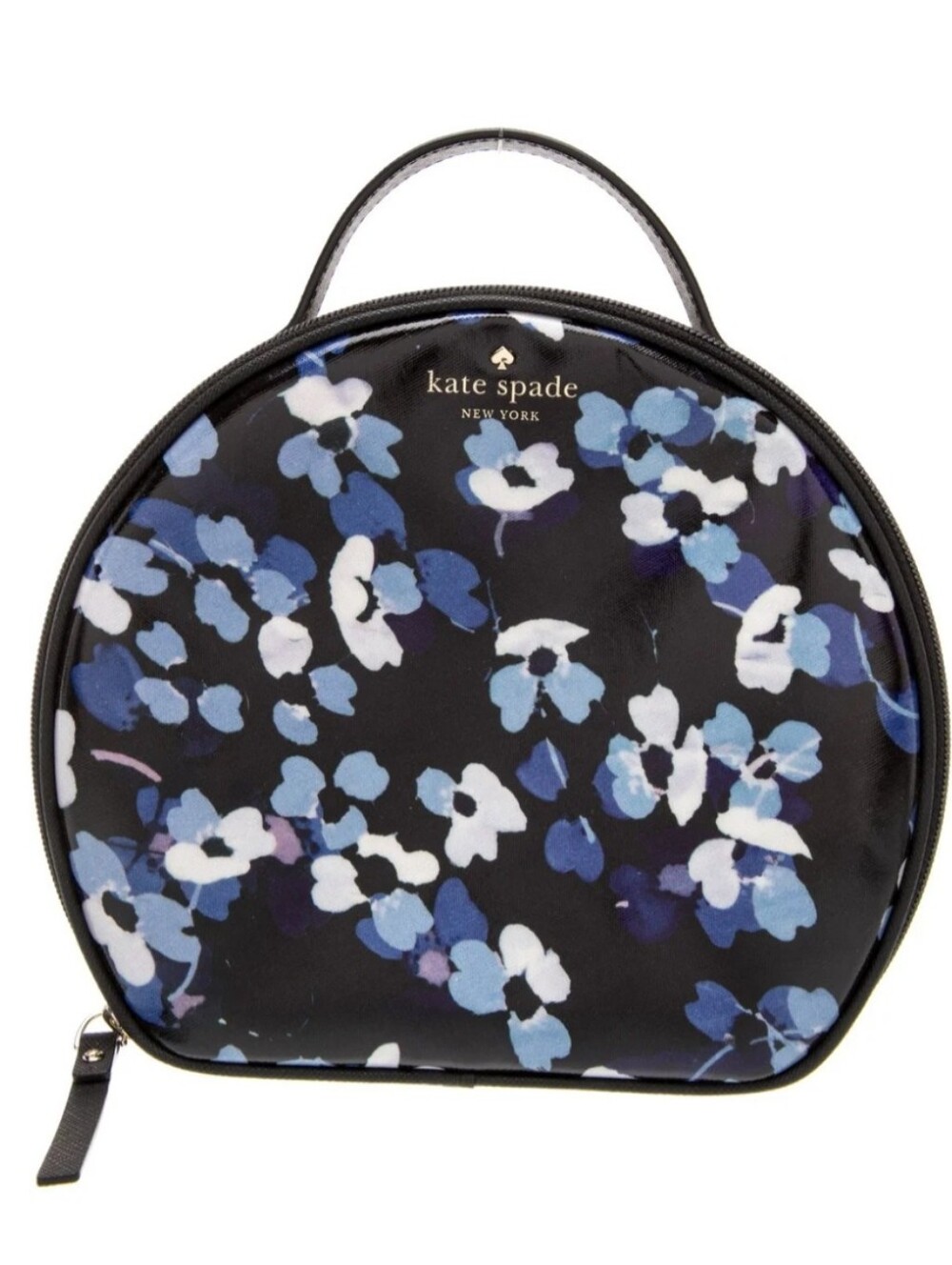 Kate Spade LARGE Blue Floral Top Handle Circle Bag in Excellent Condition